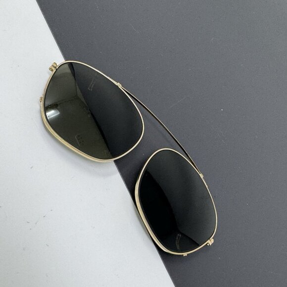 Vintage 1940's American Optical Calobar Clip On Sunglasses - Picture 1 of 12